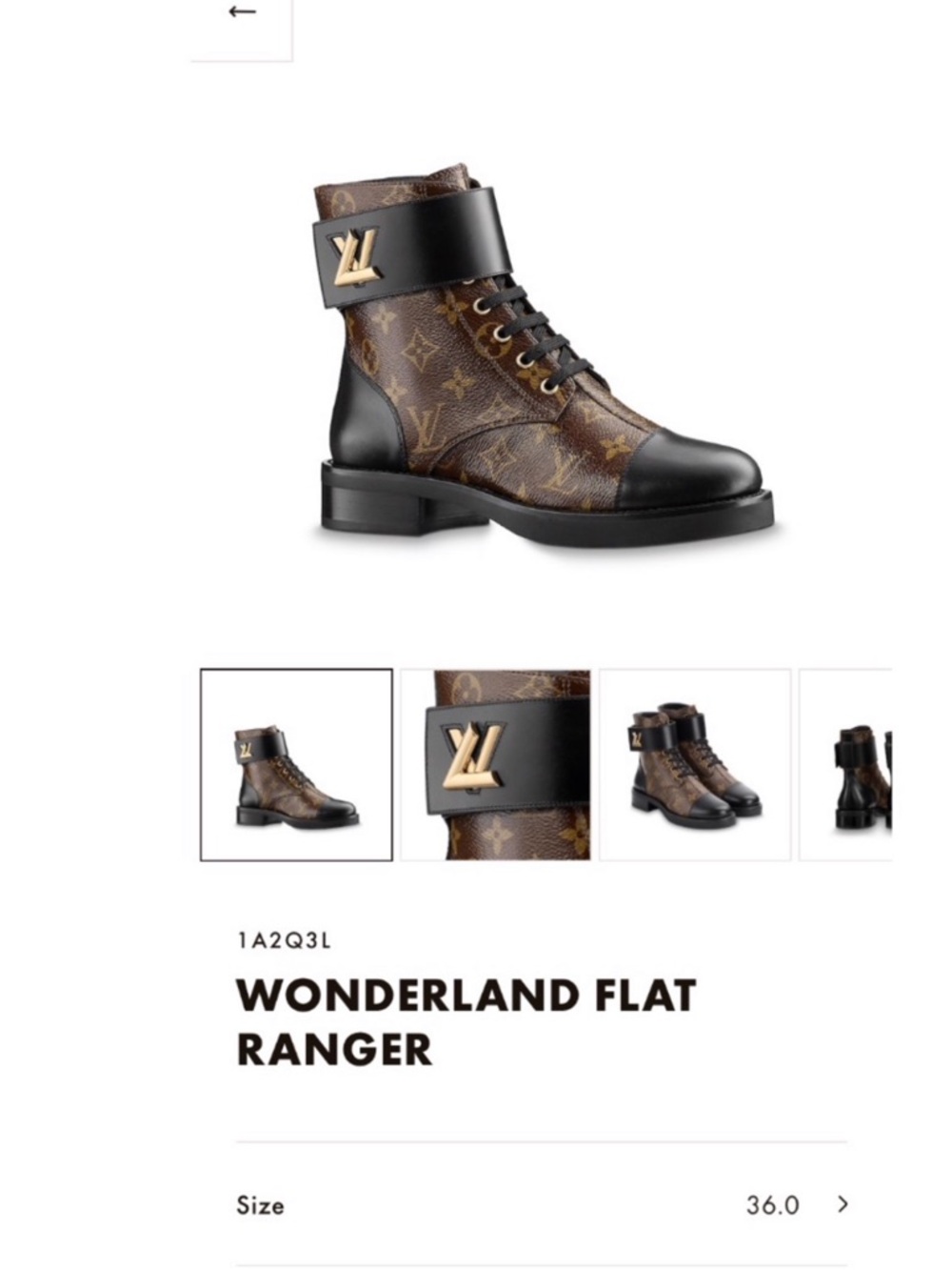 Louis Vuitton Brown Monogram Lace-Up Ankle Boots with Black Trim